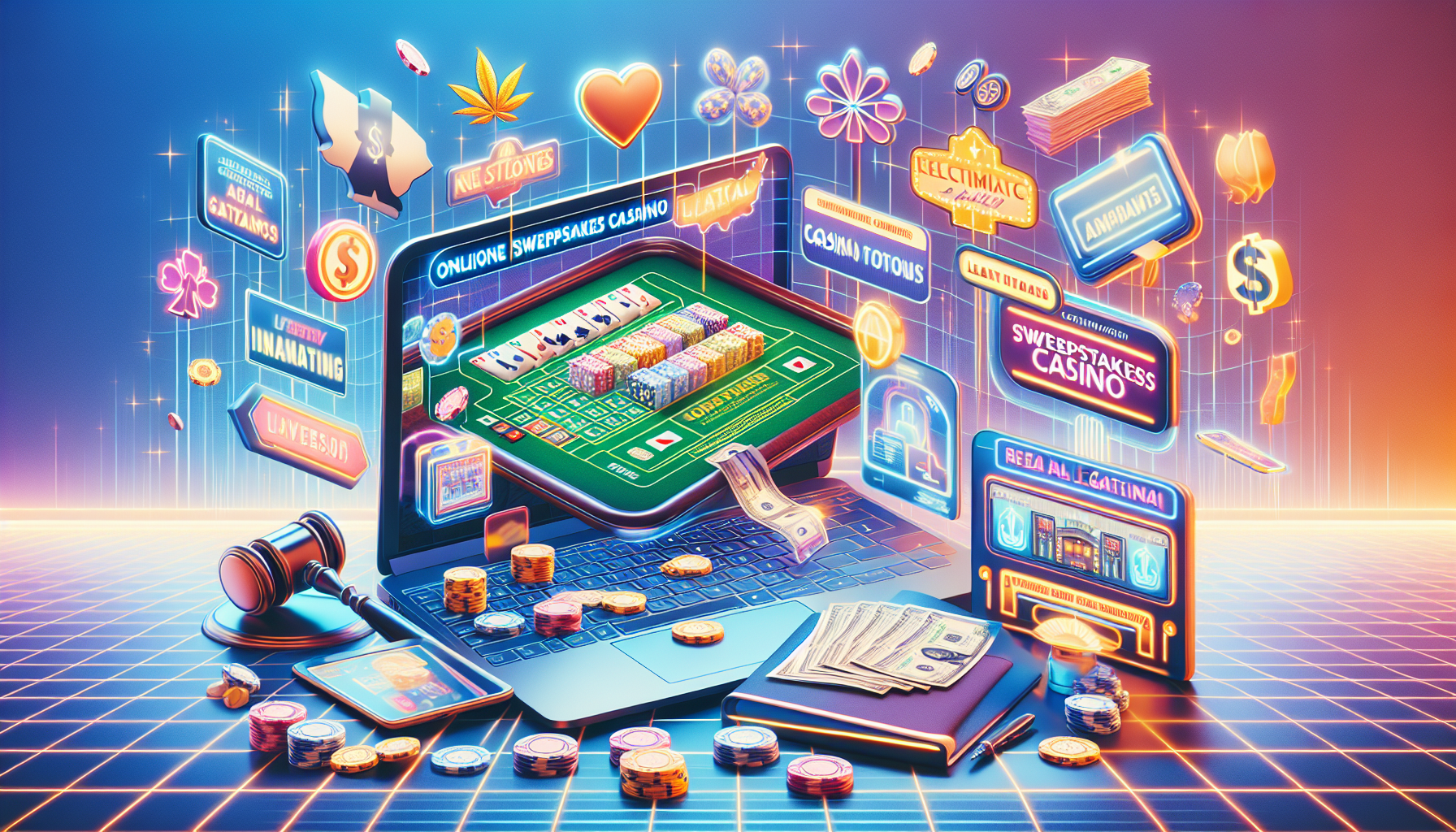 Sweepstakes casinos operate in 45+ states using a dual-currency system that skirts traditional gambling laws. Players buy gold coins for fun and receive free sweeps coins redeemable for real cash prizes. This guide covers how the model works, where it's legal in 2026, and what to watch out for.
